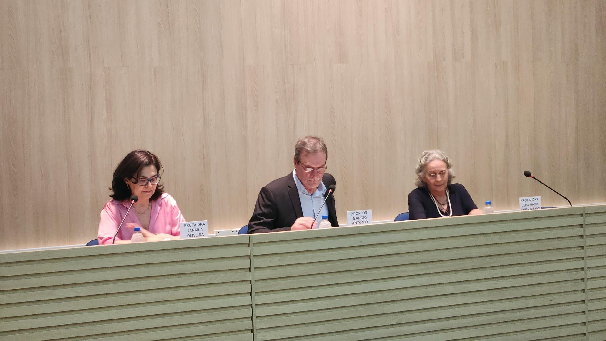 Janaina Pamplona, Márcio Cataia e Leda Gitahy